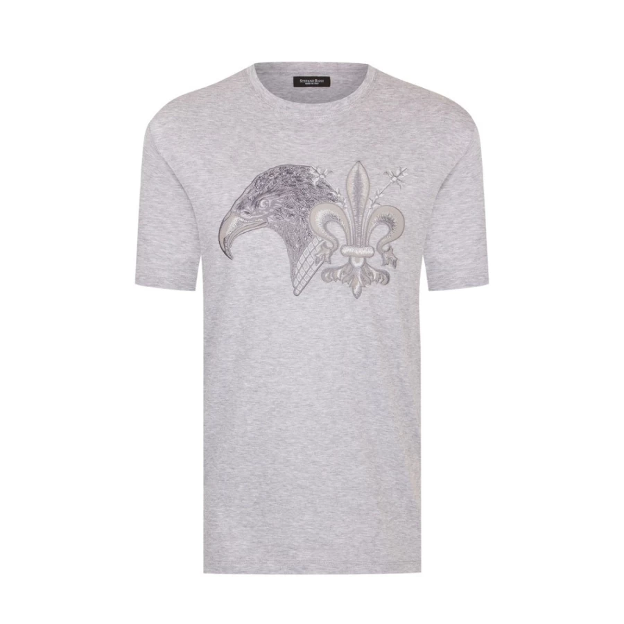 Stefano Ricci Luxury Men's Premium Cotton T-Shirt - Classic Fit Fashion Top