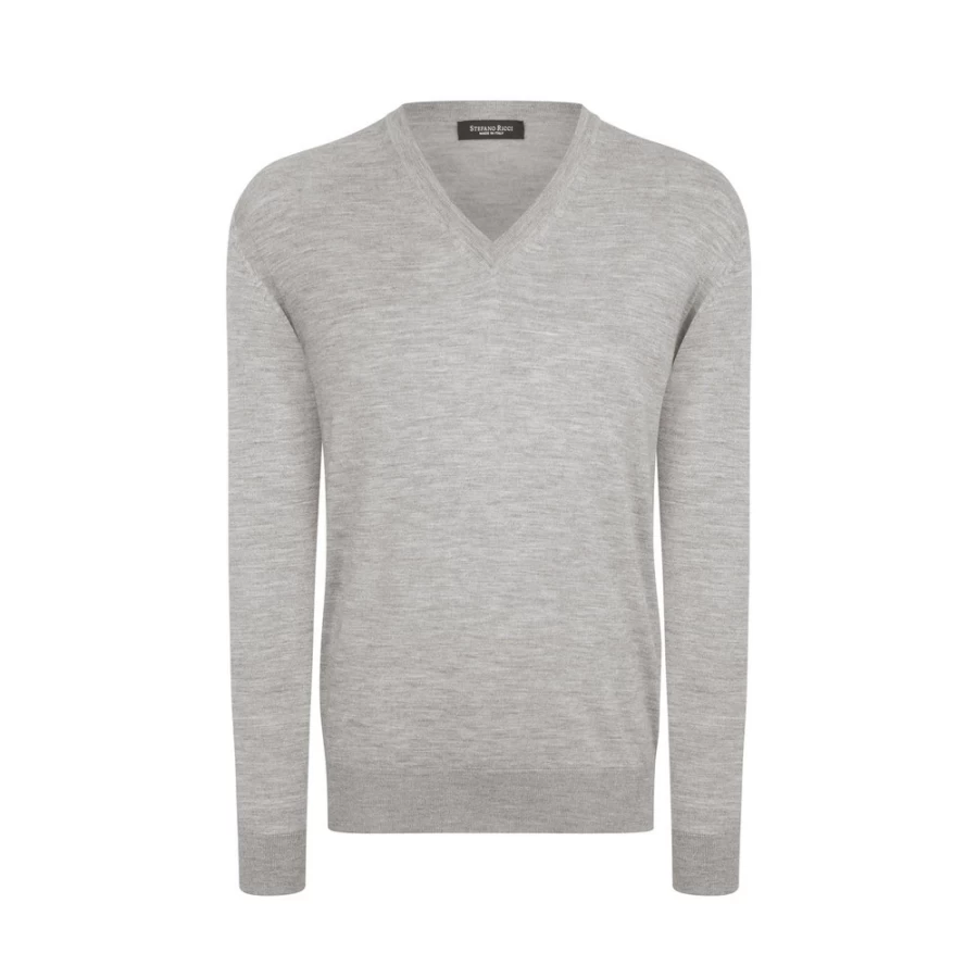 Stefano Ricci Men's V-Neck Sweatshirt in F21402_1113 - Premium Cotton Blend Casual Pullover
