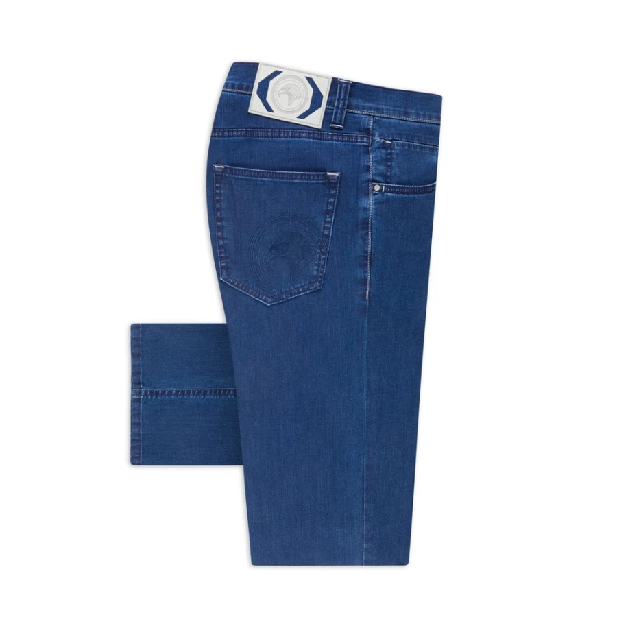 "Stefano Ricci Men's Premium Tapered Fit Jeans for a Stylish Slim Look"