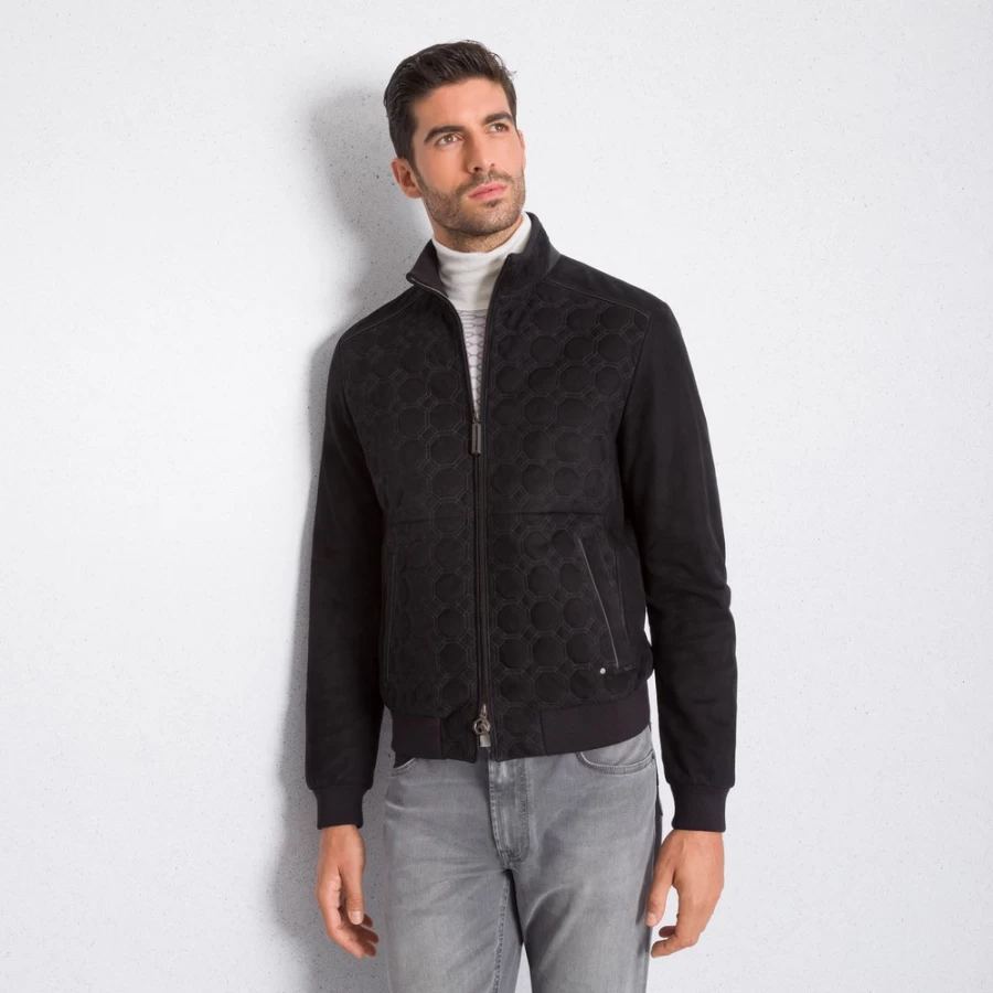 "Stefano Ricci Men's Luxury Quilted Blouson Jacket"