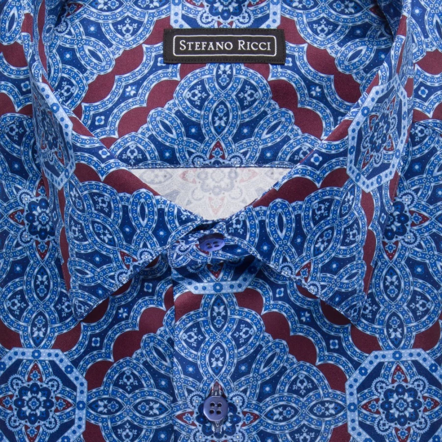 "Stefano Ricci Men's Handmade Torino Shirt in Classic Style – Premium Luxury Shirt for Men"