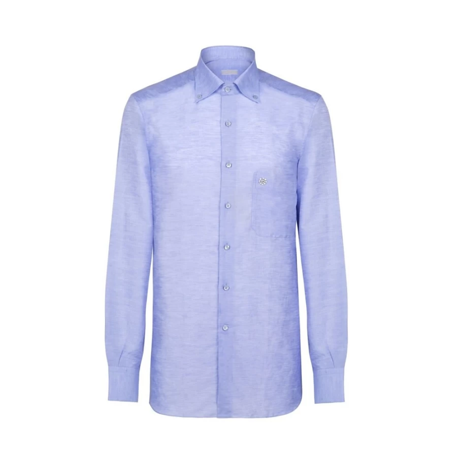 "Stefano Ricci Men's Handmade Poplin Shirt – Premium Luxury Dress Shirt"