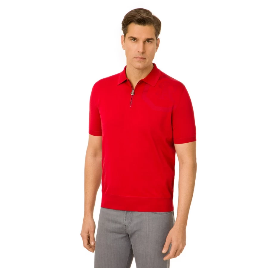 Stefano Ricci Men's Premium Zip Polo Shirt – Luxury Fashion & Style