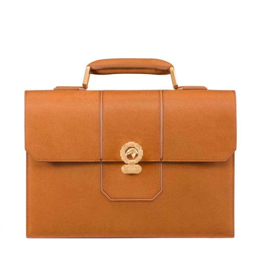 "Stefano Ricci Luxury Calfskin Leather Briefcase for Men – Premium Italian Designer Business Bag"
