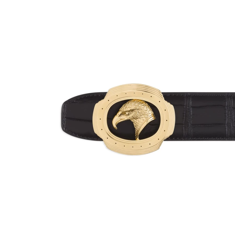 "Stefano Ricci Luxury Genuine Crocodile Skin Belt - Matte Finish Men's Dress Accessory"