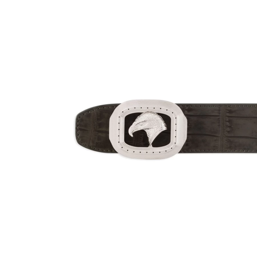 "Stefano Ricci Luxury Genuine Crocodile Leather Belt for Men - Premium Nubuck Finish"
