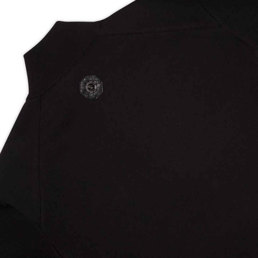 "Stefano Ricci Men's Luxury Blouson Jacket in Silk, Cotton, and Exotic Crocodile Leather"