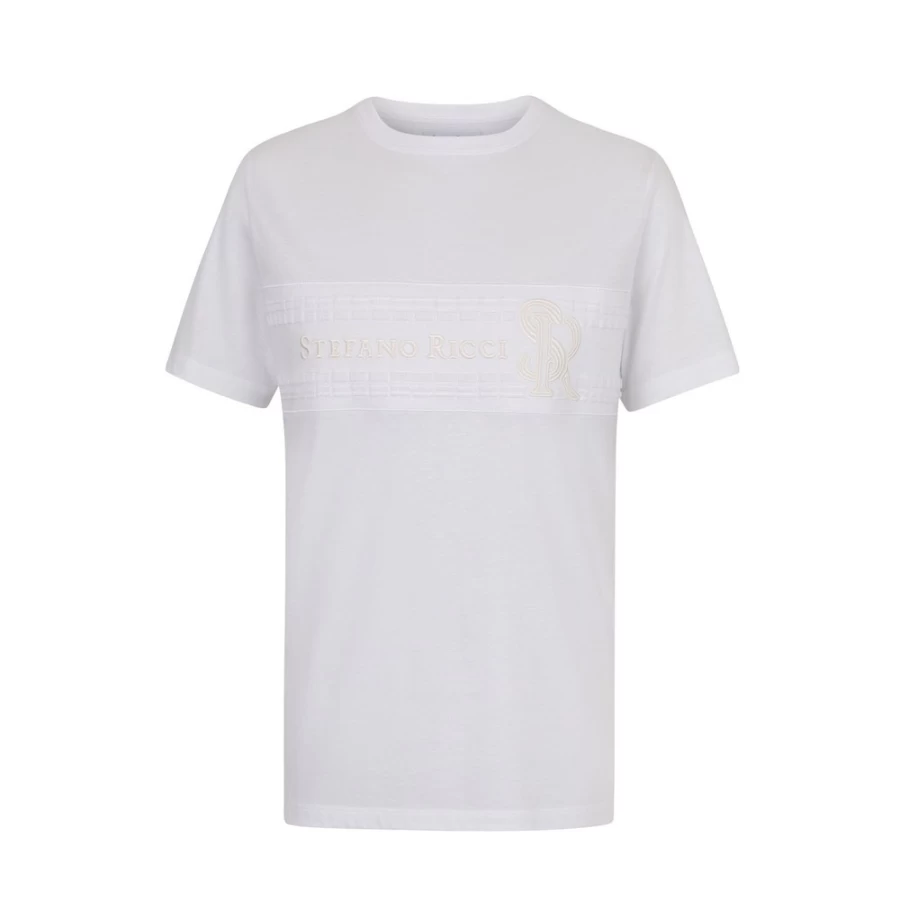Stefano Ricci Men's W000 Crewneck T-Shirt Premium Cotton Classic Fit