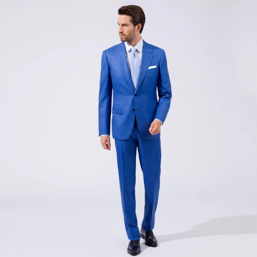 Stefano Ricci Men's Premium Two-Button Suit - Classic Fit Formal Blazer & Pants Set