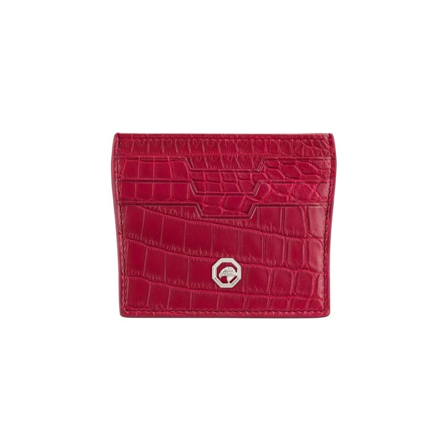 "Stefano Ricci Handmade Genuine Crocodile Leather Card Holder – Luxury Men's Accessory"