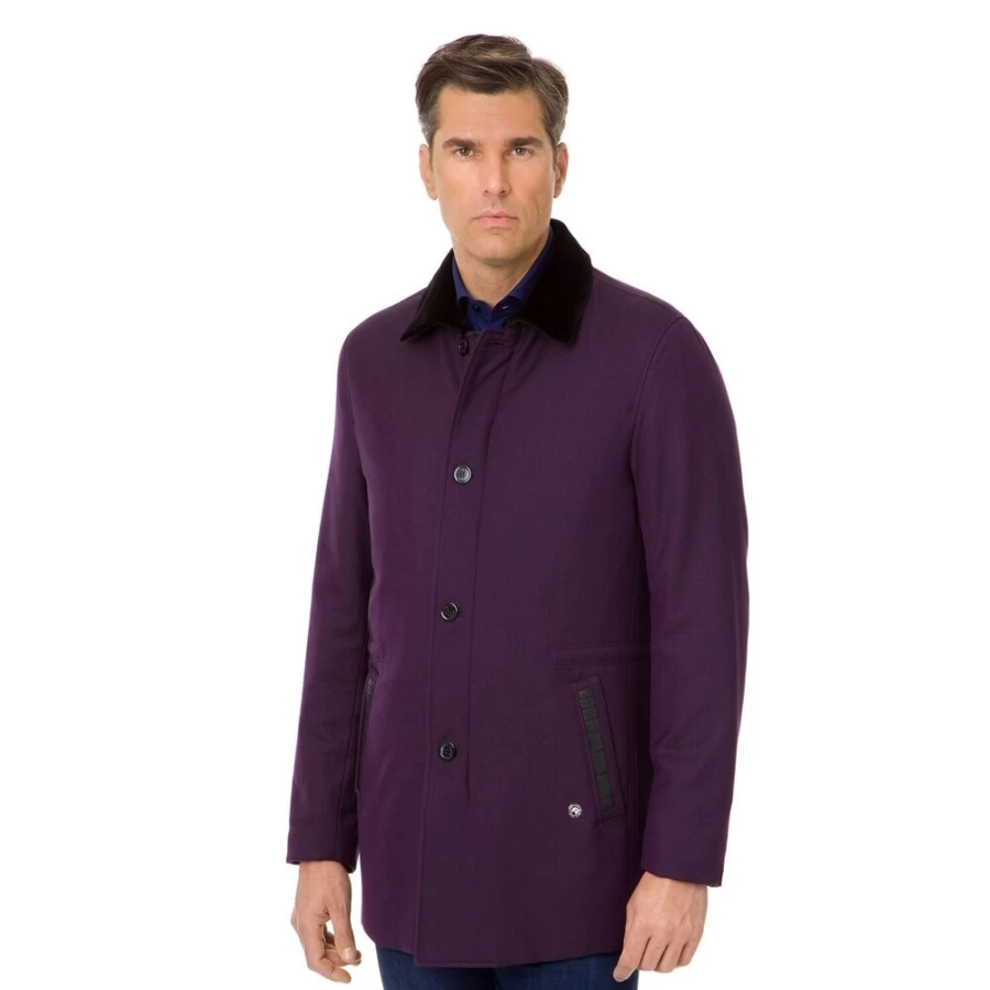 "Stefano Ricci Men's Luxury Jacket with Mink Fur Trim and Genuine Crocodile Leather Inserts"
