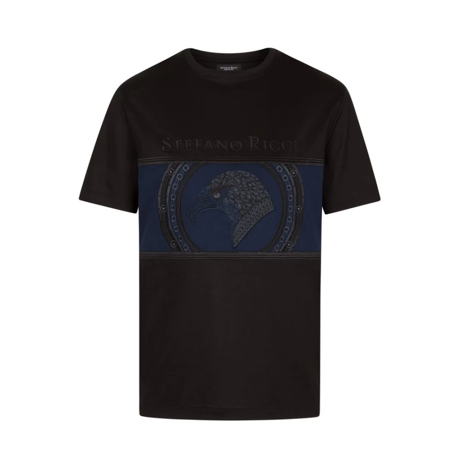 Stefano Ricci Men's N999 Crew Neck T-Shirt Premium Cotton Classic Fit