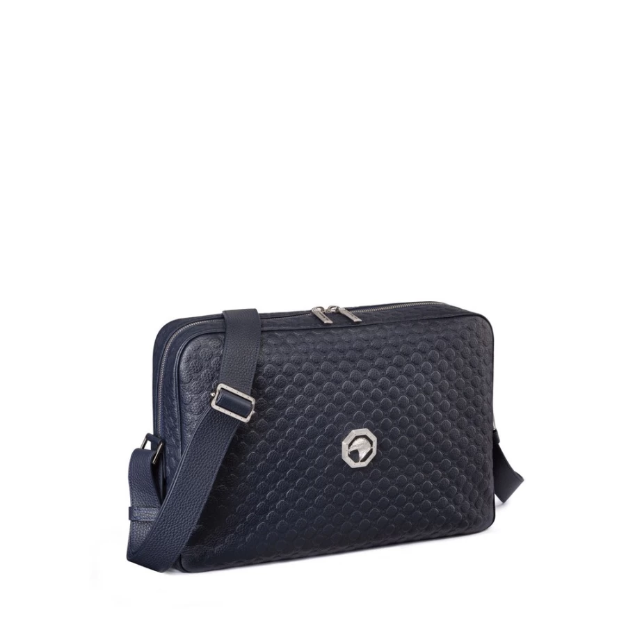 Stefano Ricci Handcrafted Genuine Calfskin Leather Messenger Bag for Men - Premium Italian Designer Briefcase