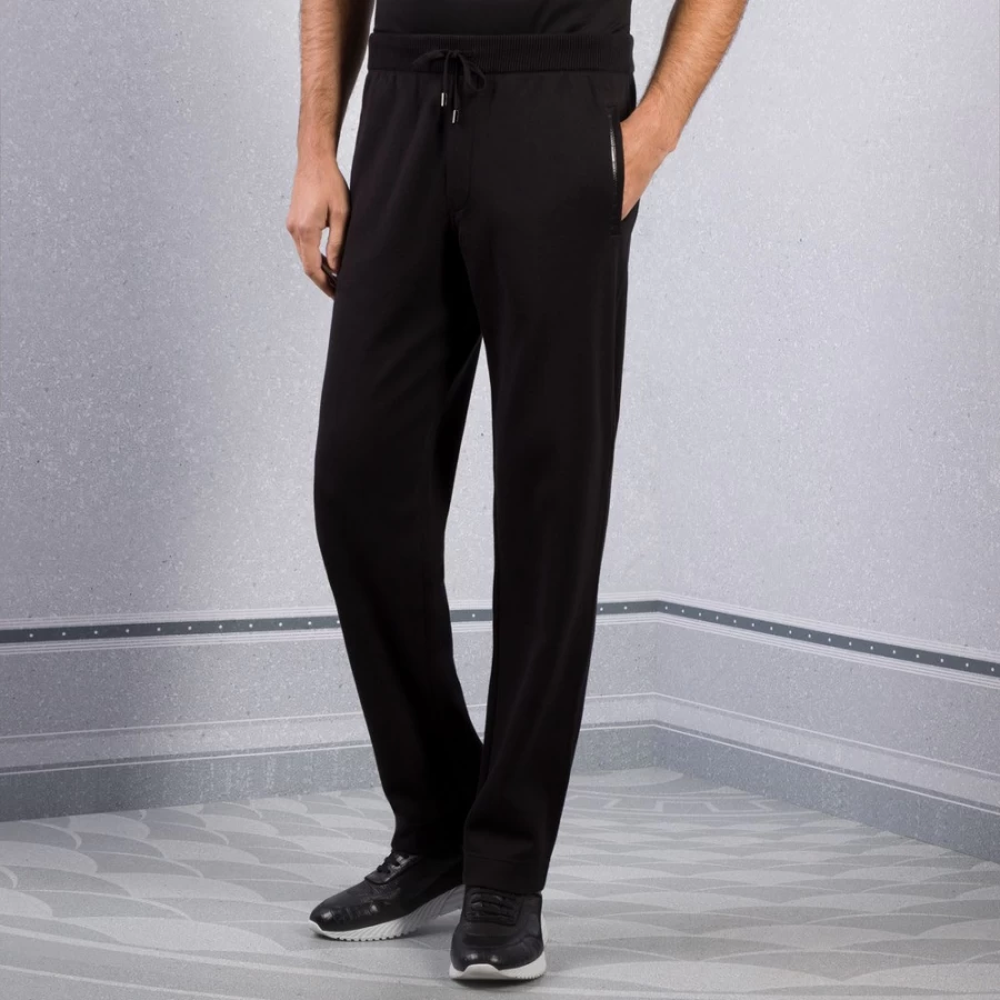 "Stefano Ricci Men's Luxury Knit Jogging Pants – Premium Comfort & Style"
