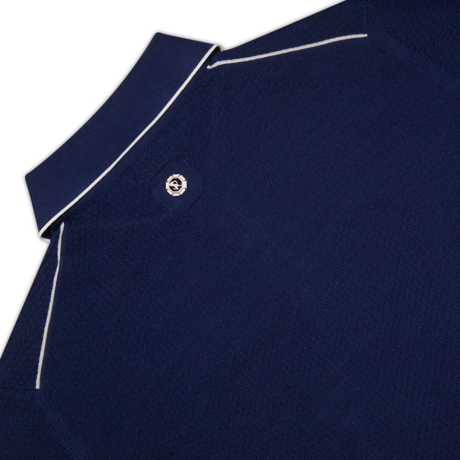 Stefano Ricci Men's Luxury Silk Polo Shirt with Three-Button Design