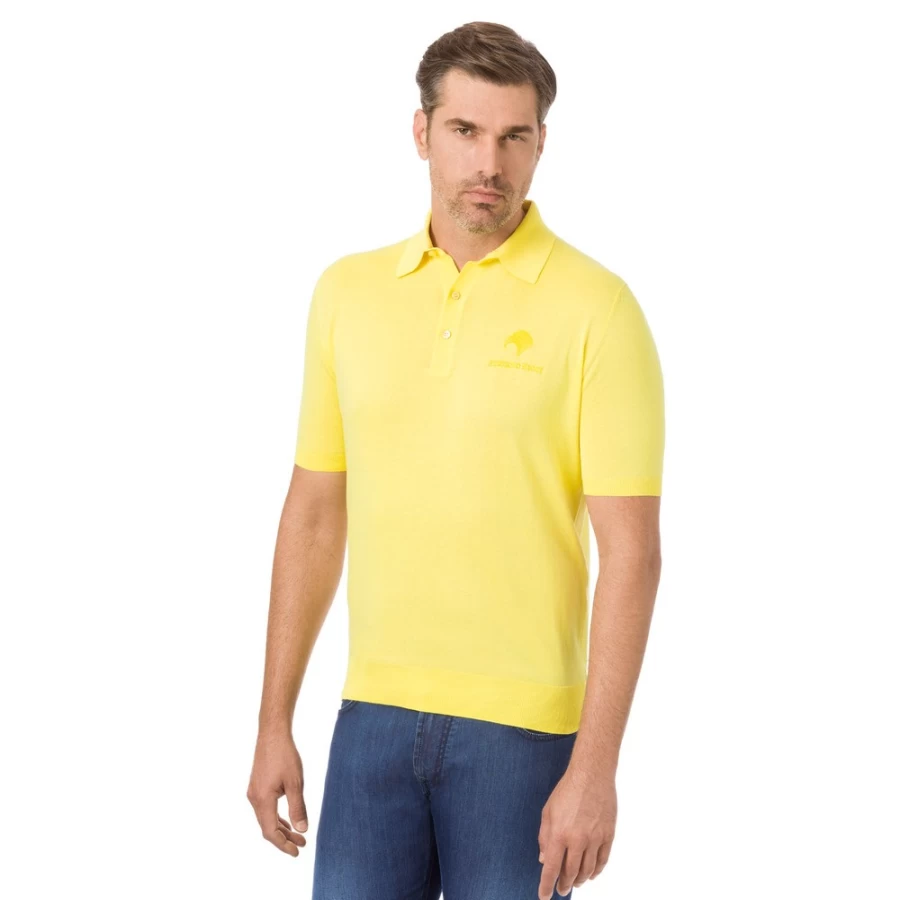"Stefano Ricci Men's Premium Three-Button Polo Shirt"