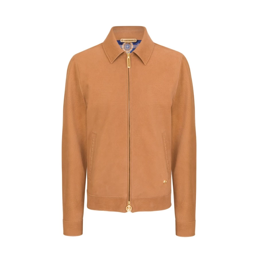 Stefano Ricci Men's Calfskin Leather Blouson Jacket – Premium Luxury Outerwear