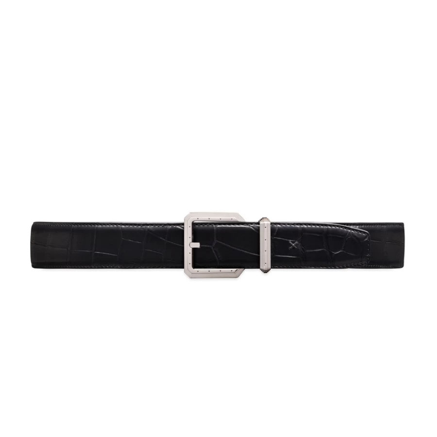 "Stefano Ricci Luxury Matted Crocodile Leather Belt for Men"