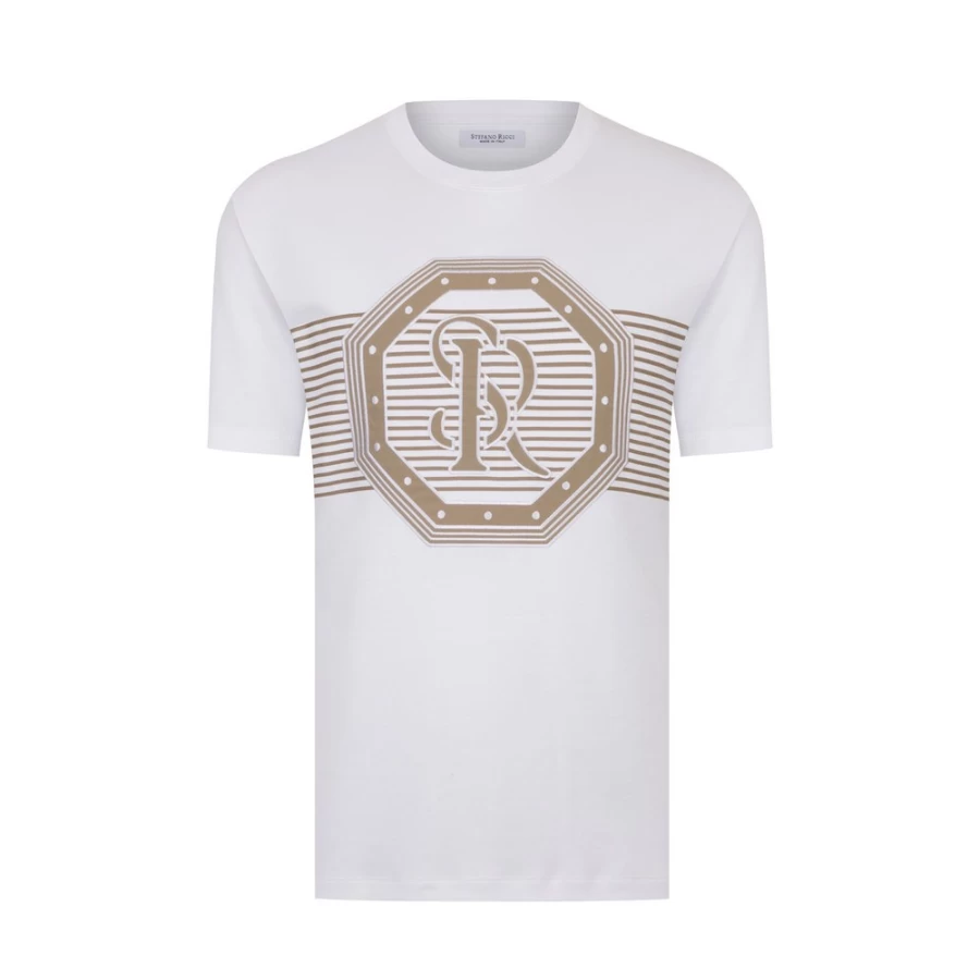 Stefano Ricci Men's Whsa Color Crewneck T-Shirt | Premium Cotton Casual Tee