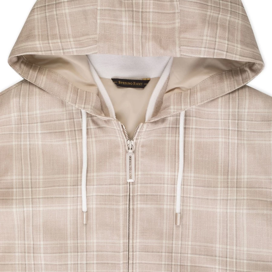 "Stefano Ricci Men's Luxury Hooded Blouson Jacket"