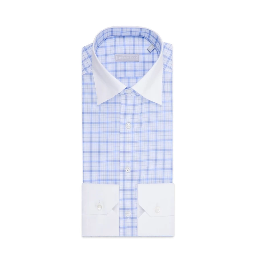 "Stefano Ricci Men's Handmade Alba Shirt – Luxury Italian Dress Shirt for Men"