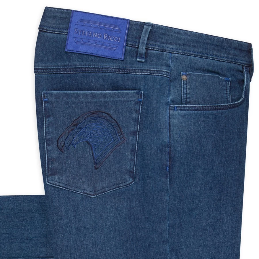 "Stefano Ricci Men's Premium Luxury Jeans for Style & Comfort"