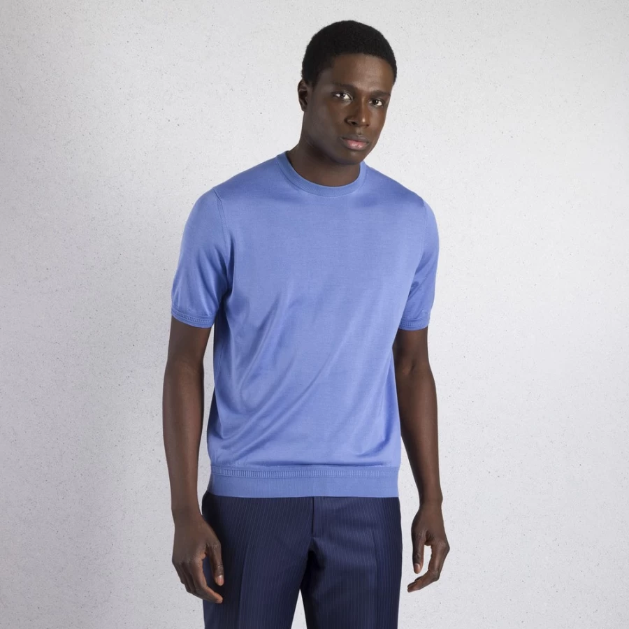 Stefano Ricci Men's Silk Crewneck Sweater in Elegant Color F23101_546