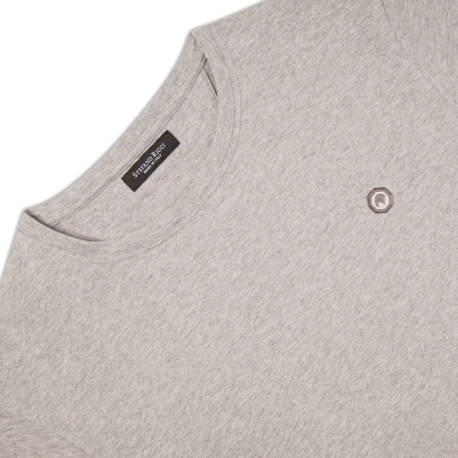 Stefano Ricci Men's Premium Crewneck T-Shirt - Luxury Cotton Comfort Fit Tee