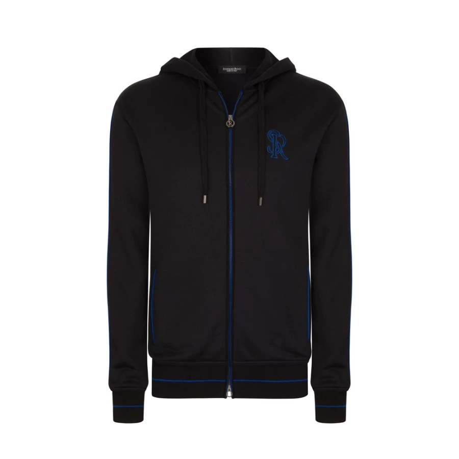 "Stefano Ricci Men's Premium Hooded Zip-Up Jogging Blouson Jacket"