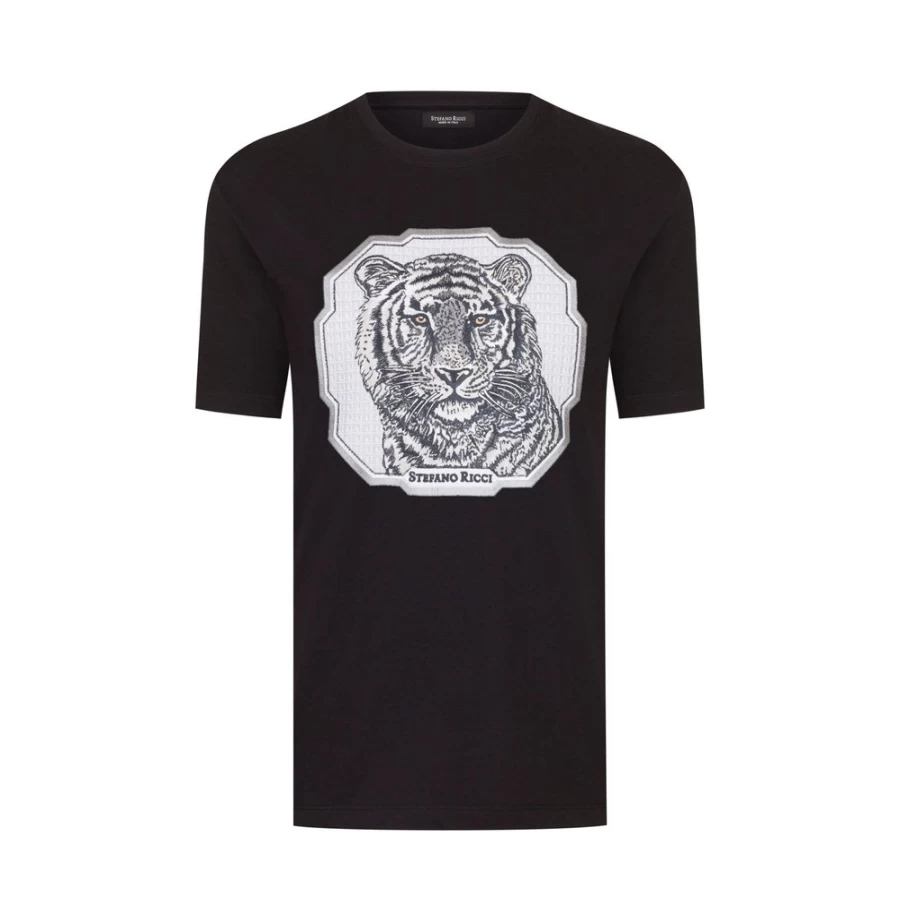 Stefano Ricci Men's N999 Crewneck T-Shirt | Premium Cotton Classic Fit
