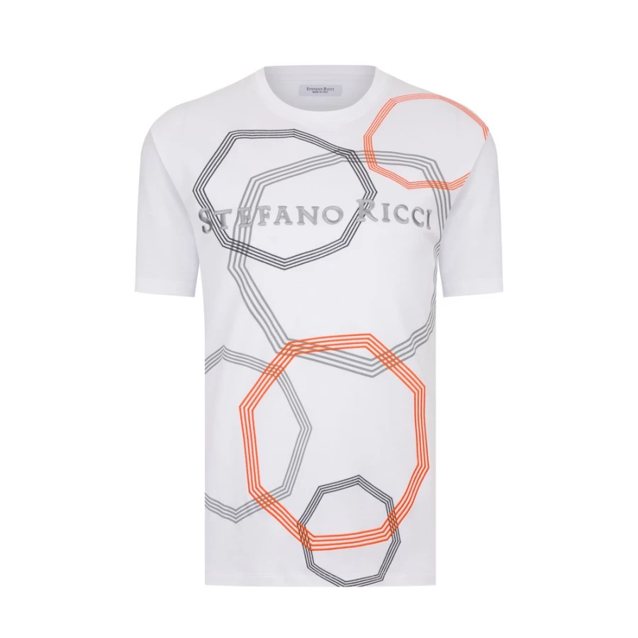 Stefano Ricci Men's Premium Crewneck T-Shirt - Luxury Cotton Comfort Fit Tee