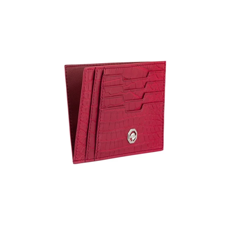 "Stefano Ricci Luxury Handmade Crocodile Leather Card Holder – Premium Men's Wallet"