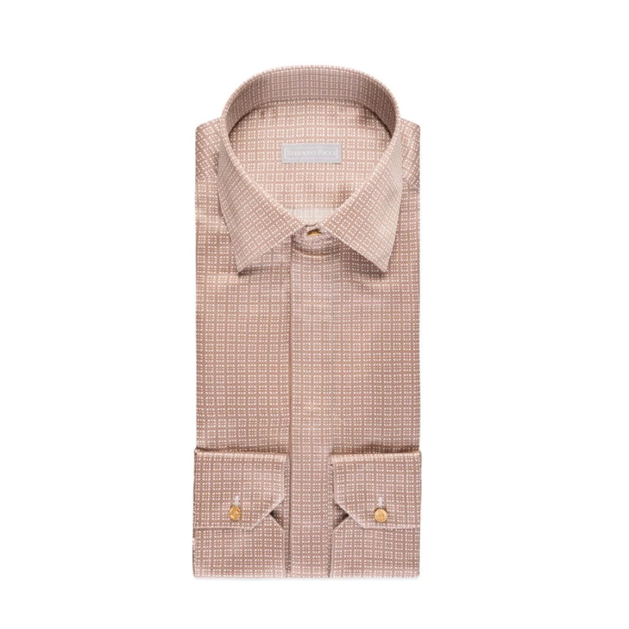 "Stefano Ricci Men's Handmade Torino Shirt – Premium Luxury Dress Shirt"
