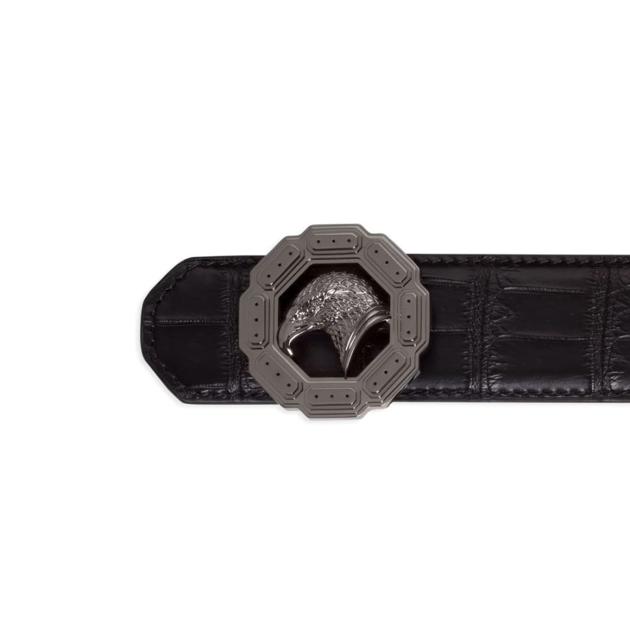 Stefano Ricci Handmade Genuine Crocodile Leather Belt for Men - Luxury Matte Finish