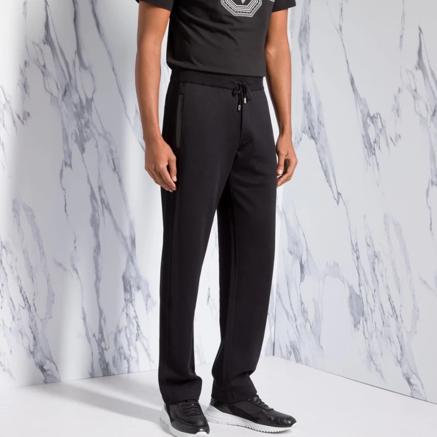 "Stefano Ricci Men's Premium Knit Jogging Suit Trousers for Comfort & Style"