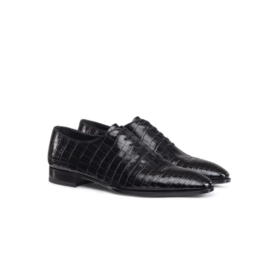 Stefano Ricci Men's Diamante Crocodile Leather Oxford Dress Shoes Luxury Italian