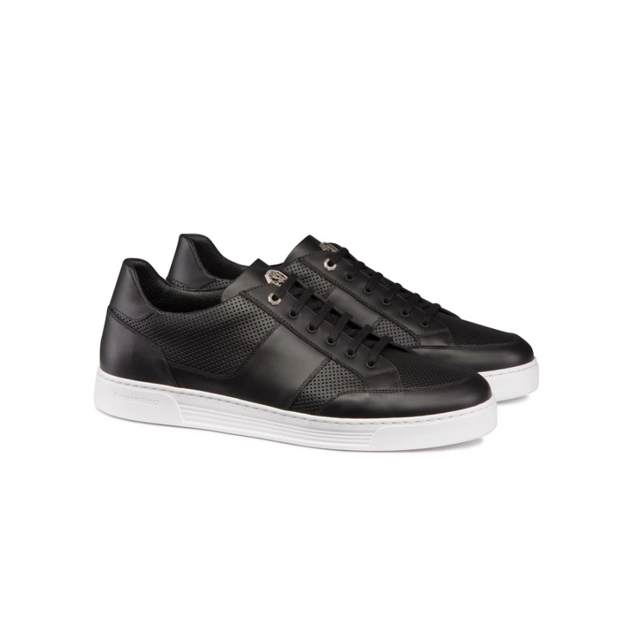 "Stefano Ricci Men's Luxury Calfskin Leather Sneakers – Premium Italian Designer Shoes"