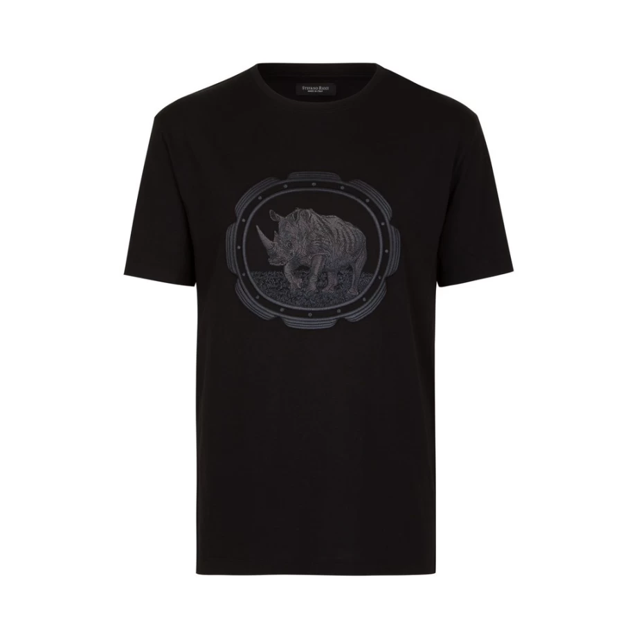 Stefano Ricci Men's Premium Cotton Crewneck T-Shirt - Classic Fit Casual Tee