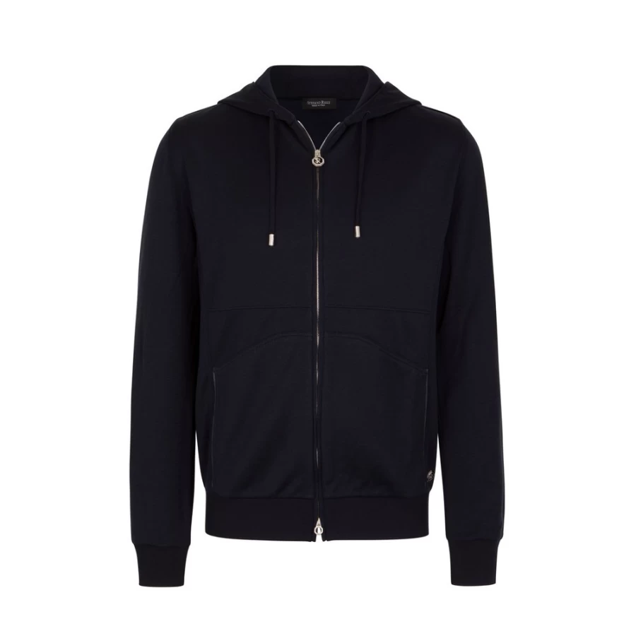 Stefano Ricci Men's Premium Hooded Zip-Up Jogging Sweater for Athletic Comfort