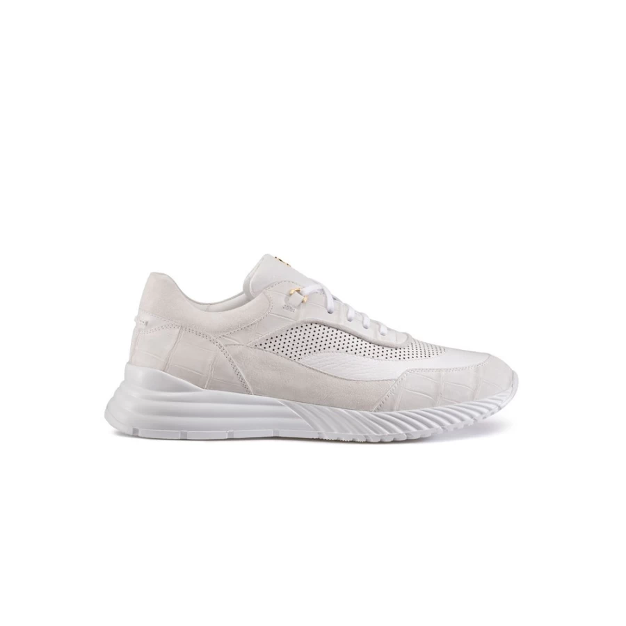 "Stefano Ricci Luxury Sneakers in Crocodile, Suede, and Deer Leather"