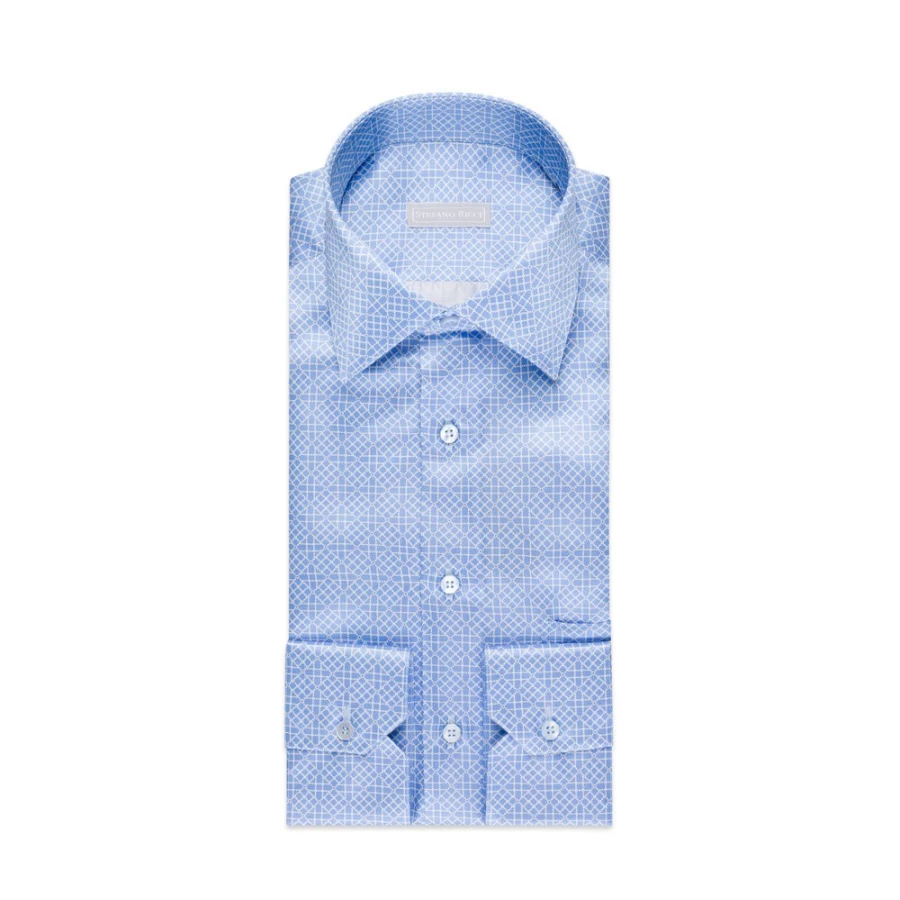 "Stefano Ricci Men's Handmade Torino Shirt – Premium Luxury Dress Shirt"