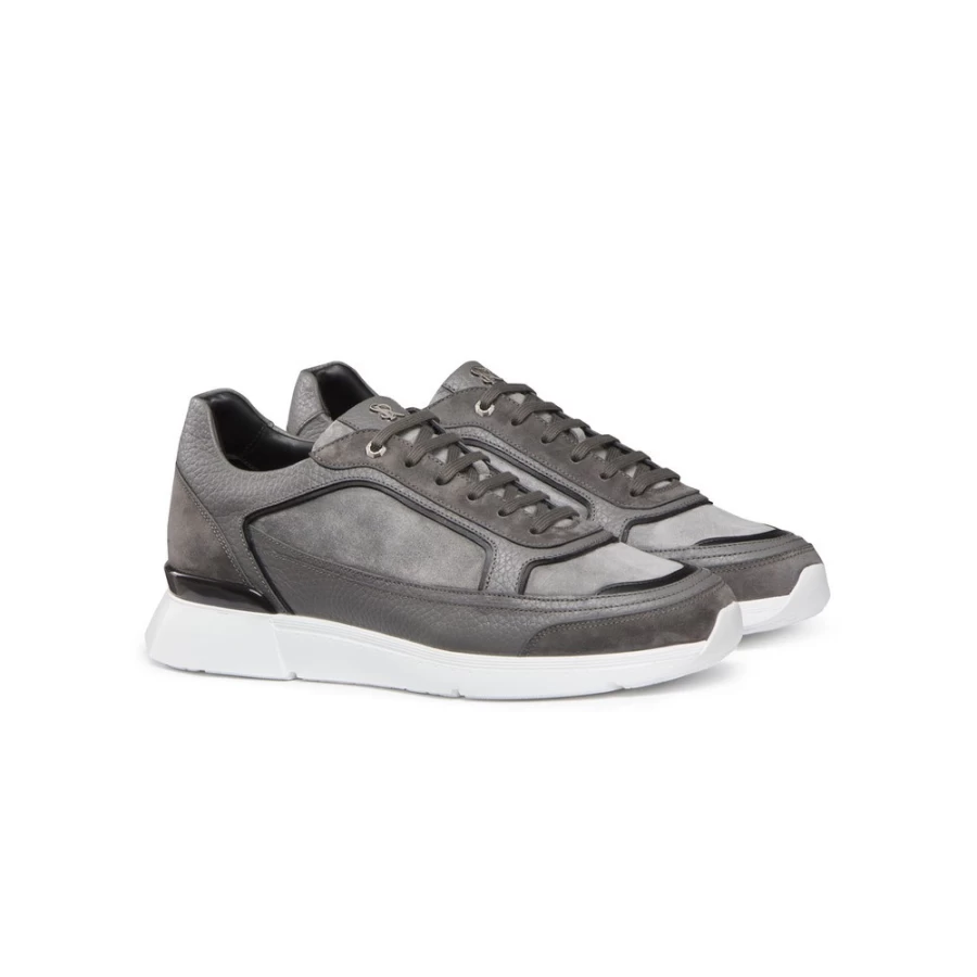 "Stefano Ricci Luxury Suede & Calfskin Leather Men's Sneakers – Premium Designer Footwear"