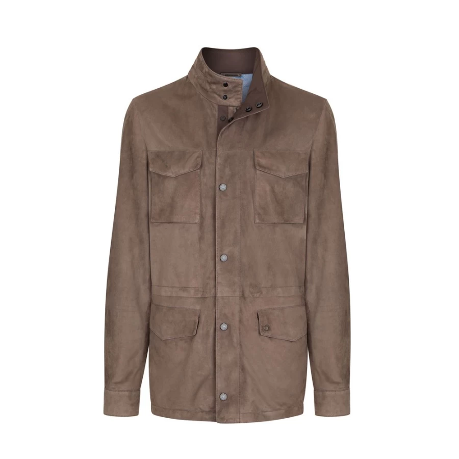 Stefano Ricci Men's Suede Field Jacket – Premium Luxury Outerwear for Men