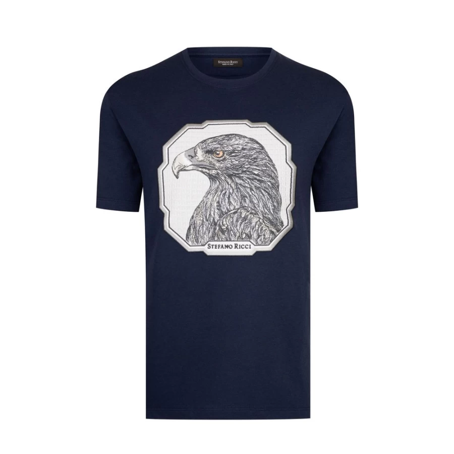 Stefano Ricci Men's B001 Crewneck T-Shirt | Premium Cotton Classic Fit