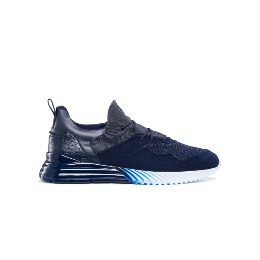 Stefano Ricci Luxury Men's Trainers in BW04 Color with Matte Crocodile and Calfskin Leather