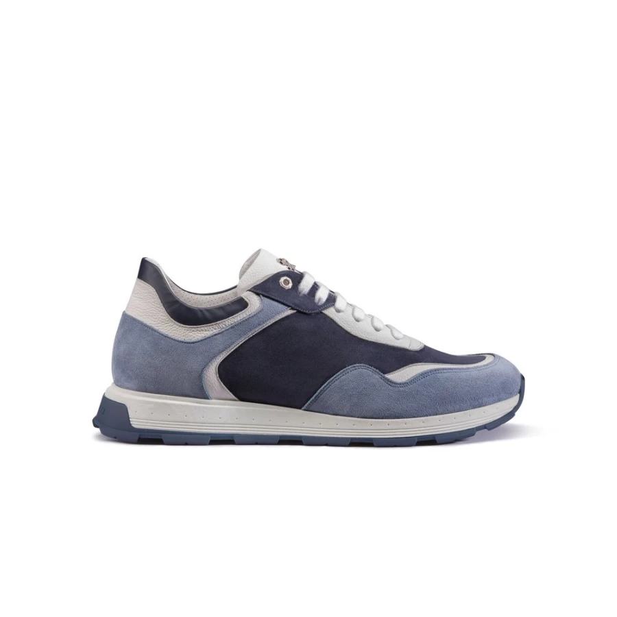 Stefano Ricci Luxury Suede & Calfskin Leather Men's Sneakers - Premium Italian Designer Shoes