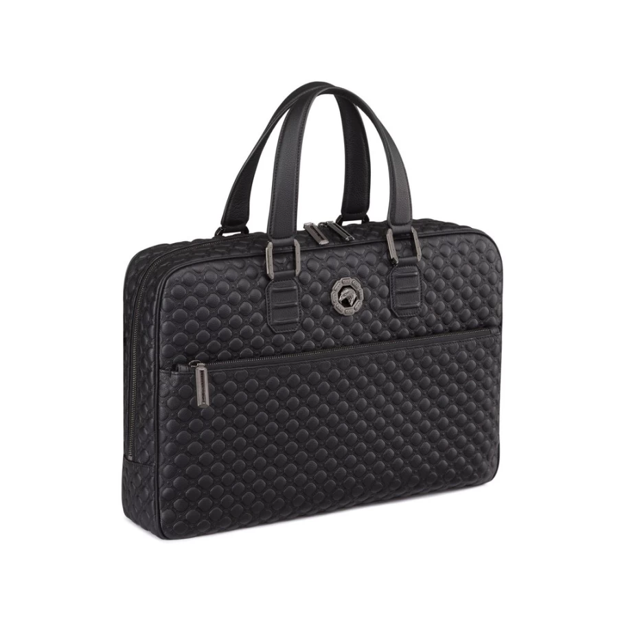 "Stefano Ricci Luxury Calfskin Leather Business Briefcase for Men - Premium Office Executive Bag"