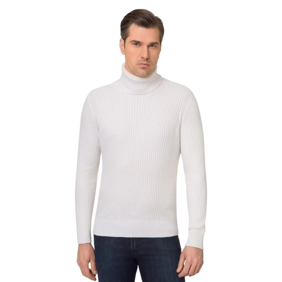 Stefano Ricci Men's Premium Turtleneck Sweater for Luxury Winter Wear