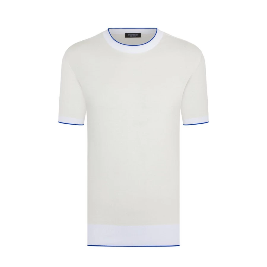Stefano Ricci Men's Luxury Crew Neck Sweater - Premium Cotton Knitwear for Elegant Casual Wear