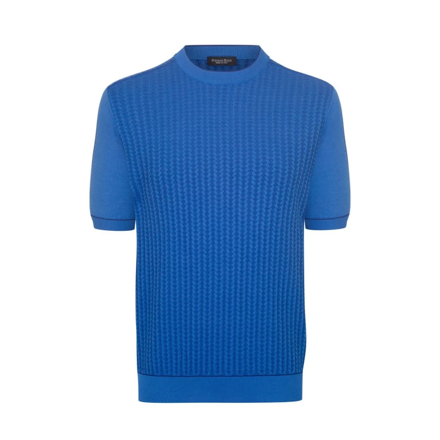 Stefano Ricci Men's Short Sleeve Crewneck Sweater in F22183_2172 Color